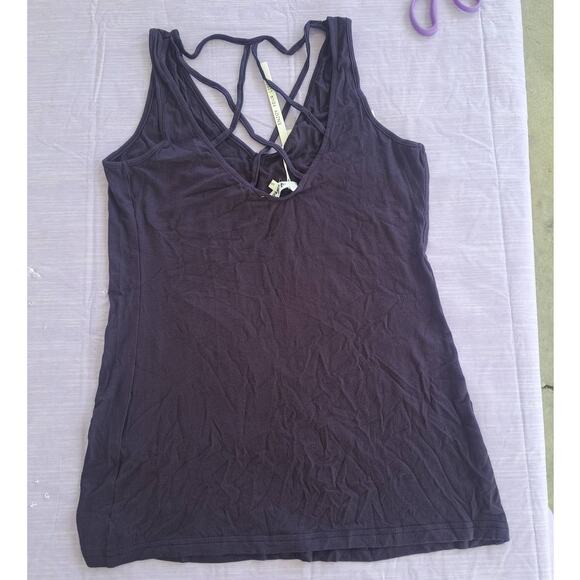 Ladies New Small Dark Blue Diamond Back Design Super Soft Athletic Tank Top - Picture 6 of 7